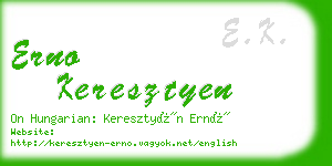 erno keresztyen business card